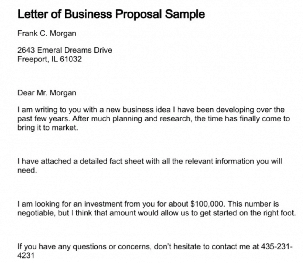 writing a business proposal