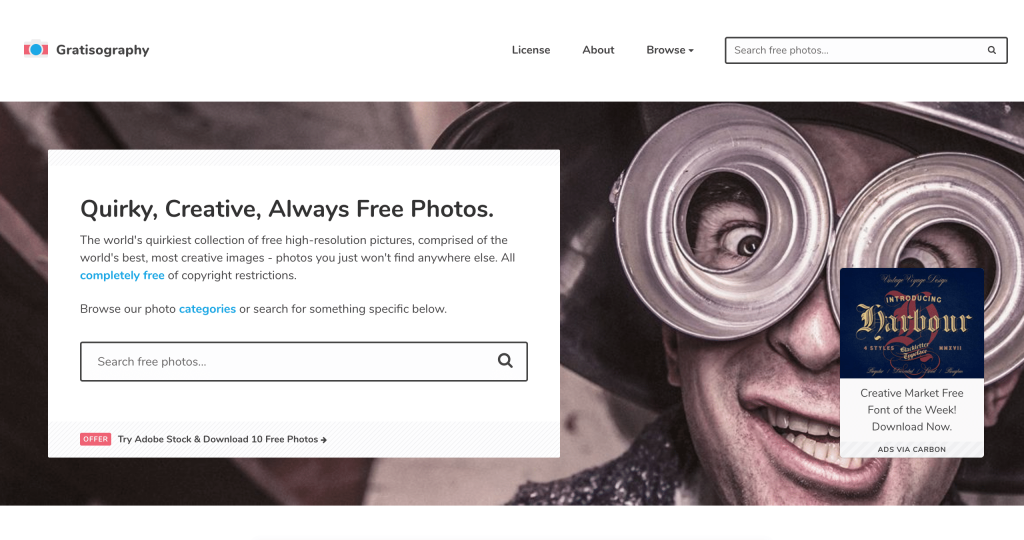 Gratisography: Web Project, Photography Resource, by Ryan McGuire