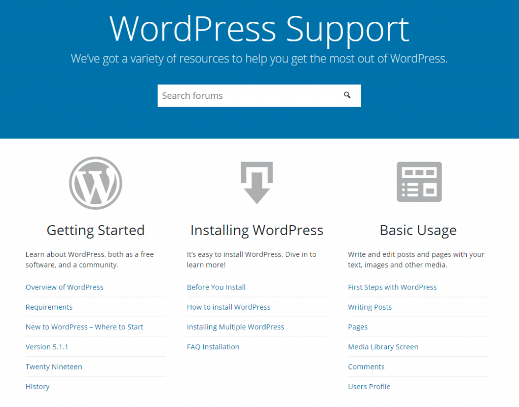 WordPress - 2 support