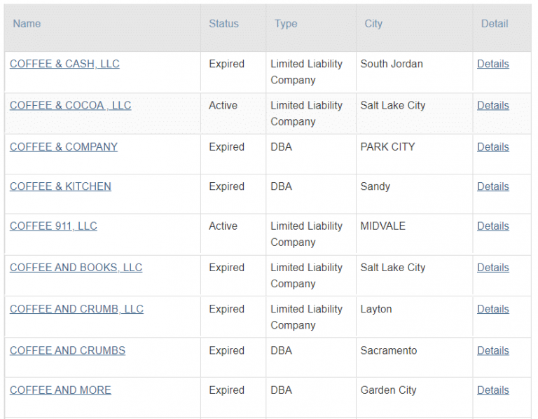 Utah Business Name Search Chamber of Commerce